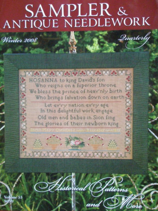 "M. Levy 1840" in "SAMPLER & ANTIQUE NEEDLEWORK QUARTERLY", Winter 2008, Volume 53 "M. Levy 1840" in "SAMPLER & ANTIQUE NEEDLEWORK QUARTERLY", Winter 2008, Volume 53