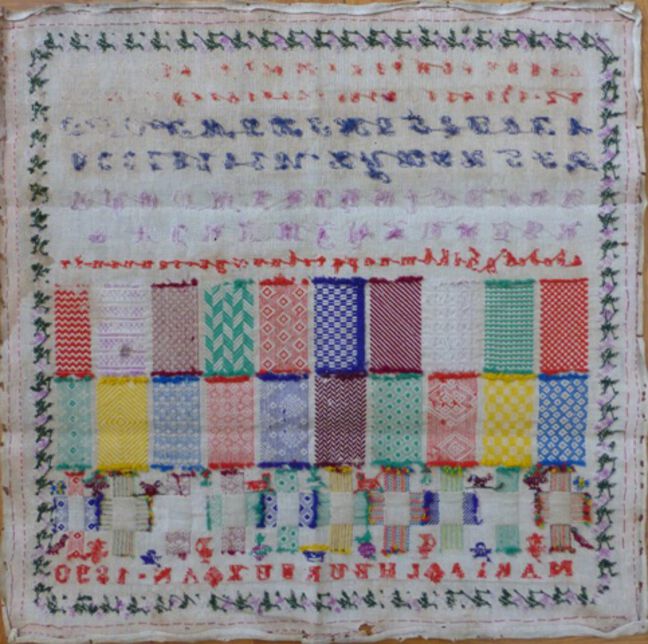 Maria Lheureux 1890: Rückseite des Originals Maria Lheureux 1890: Rückseite des Originals